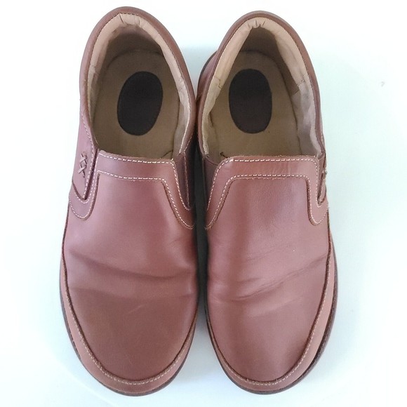 Born Han Sawyer Brown Leather Slip On Loafers Mens Size 7 Casual Comfort - Picture 5 of 10